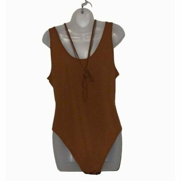 New without Tags 2X Women's Plus Size O-ring Strappy Deep V Neck Bodysuit - Picture 3 of 5